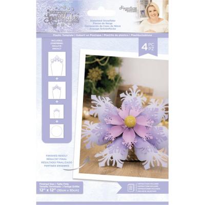 Crafter's Companion Glittering Snowflakes -  Plastic Template Statement Snowflake